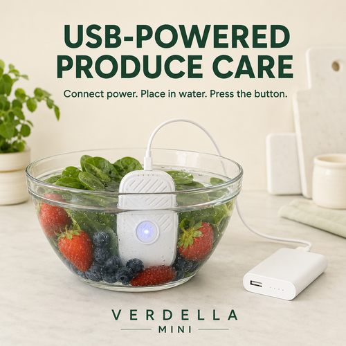 Verdella Mini USB-powered produce routine with a dry external power source